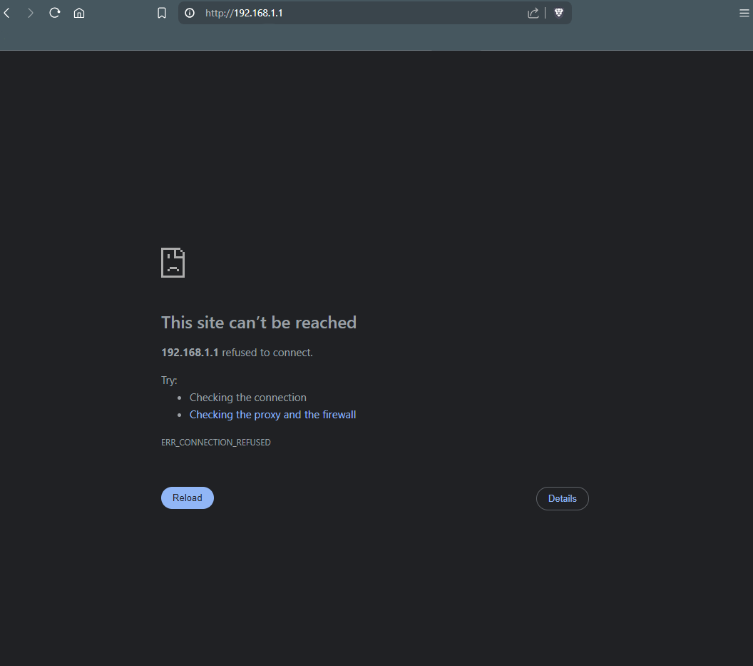 Unable to access your routers managment console from a web browser
